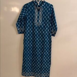 Elegant Blue Printed Dress